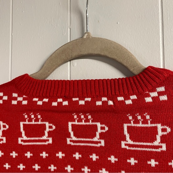 Friends TV Series Men's Red Logo Holiday Lights Ugly Christmas Sweater, size M - Picture 2 of 8